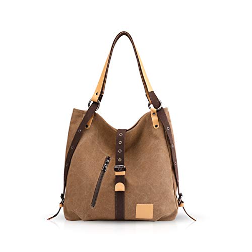 NICOLE & DORIS New Geldbörsen und Umhängetaschen Handtaschen für Frauen Multi-Funktions-Casual Canvas Damen Handtasche Umhängetasche Messenger Bags für Mädchen Brown von NICOLE & DORIS