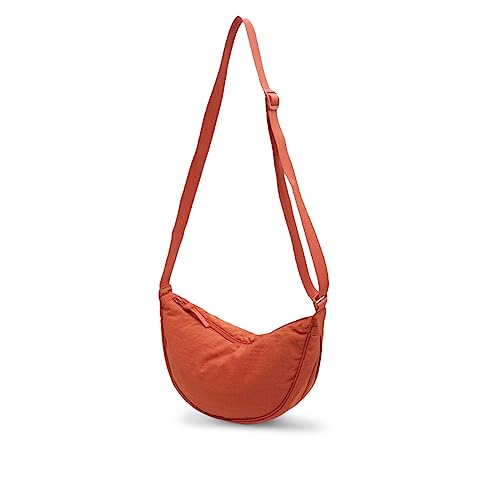 NICOLE & DORIS Nylon Crossbody Bag Damen Umhängetasche Hobo Schultertasche Nylon Satchel Tasche Leichte Messenger Bauchtasche Kuriertaschen für Schule Shopper Reise Orange von NICOLE & DORIS