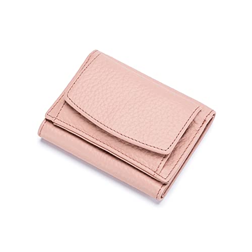 NICOLE & DORIS Portemonnaie Damen aus Leder Damen Geldbeutel mit RFID Blockierung Kleine Brieftasche Geldbörse Für Frauen, mit Mehreren Fächern Hellrosa von NICOLE & DORIS