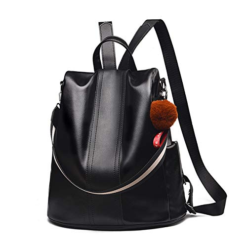 NICOLE & DORIS Rucksack Damen Anti Diebstahl Rucksackhandtaschen Große Kapazität Rucksack Schultertasche PU Leder wasserdichte Rucksäcke Schultasche Reiserucksack von NICOLE & DORIS