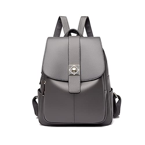 NICOLE & DORIS Rucksack Damen Elegant Handtasche Rucksack Anti Diebstahl Wasserdichter Rucksäcke PU Leder Daypack Cityrucksack Reisetasche Grau von NICOLE & DORIS