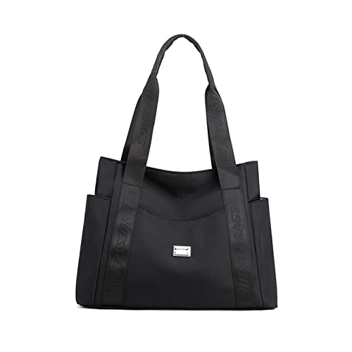 NICOLE & DORIS Schultertasche Damen Gross Handtasche Shopper Multi Tasche Umhängetasche Tote Bag Casual Henkeltasche Hobo Reisetasche für Alltag, Büro, Schule Schwarz von NICOLE & DORIS