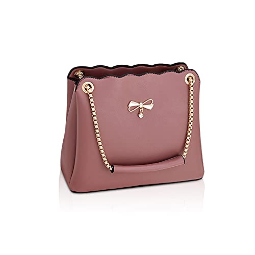 NICOLE & DORIS Tasche Frauen Klein Umhängetasche Damen Handtaschen Elegante Crossbody Bag Damen Handytasche PU Leder Schultertasche mit Kette Violett von NICOLE & DORIS