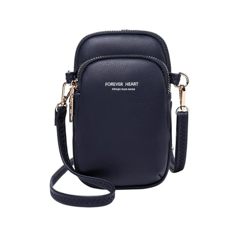NICOLE & DORIS Umhängetasche Damen Klein Kleine Schultertasche Handytasche zum Umhängen Damen mit mehreren Taschen Handy Schultertasche ür Handy unter 6.5 Zoll Blau von NICOLE & DORIS