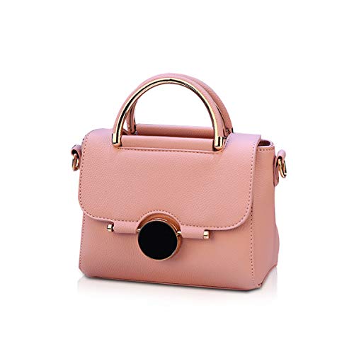 NICOLE & DORIS Umhängetasche Frauen PU Leder Schultertasche Vintage kleine Handtasche zum Ausgehen Klassische Abendtasche Partytasche Freizeittasche Rosa von NICOLE & DORIS