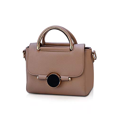 NICOLE & DORIS Umhängetasche Frauen PU Leder Schultertasche Vintage kleine Handtasche zum Ausgehen Klassische Abendtasche Partytasche Freizeittasche Trüffel von NICOLE & DORIS