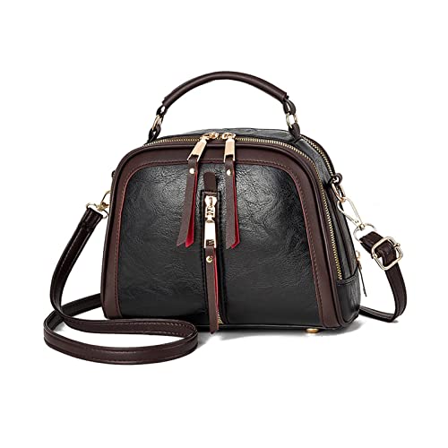 NICOLE & DORIS Umhängetasche Klein Damen Handtasche Damen Schultertasche PU Leder Tasche Handytaschen Crossbody Bag mit Mehreren Taschen Messenger Bag Brieftasche Schwarz von NICOLE & DORIS