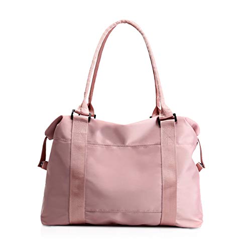 NICOLE & DORIS wasserdichte Reisetasche für Damen Seesack Wochenendtasche Handgepäcktasche Leichte Sporttasche Unisex Gym Tasche Rosa von NICOLE & DORIS