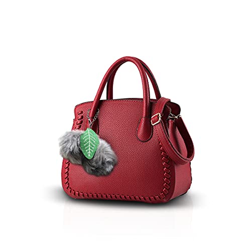 Nicole&Doris Damen/Frauen/weibliche Handtasche weiblichen Beutel Handtaschen Handtasche Ältere PU-Handtaschen(Red Wine) von NICOLE & DORIS