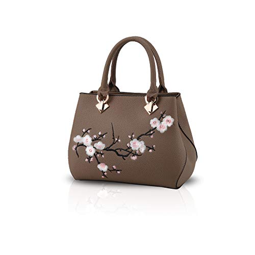 Nicole&Doris Elegant Freizeit Schön Damen Handtaschen Umhängetasche Damenhandtaschen Henkeltaschen Schultertaschen Wasserdicht Dauerhaft PU Khaki von NICOLE & DORIS