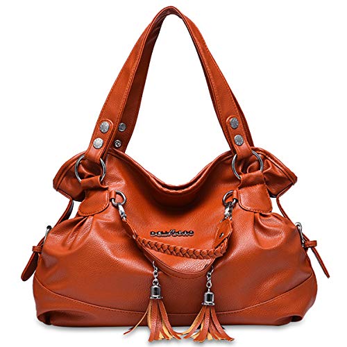 Nicole&Doris Handtasche Damen Hobo Tasche Schultertasche Damen Große Umhängetasche Frauen Henkeltasche für Mädchen Gelbliches Braun von NICOLE & DORIS