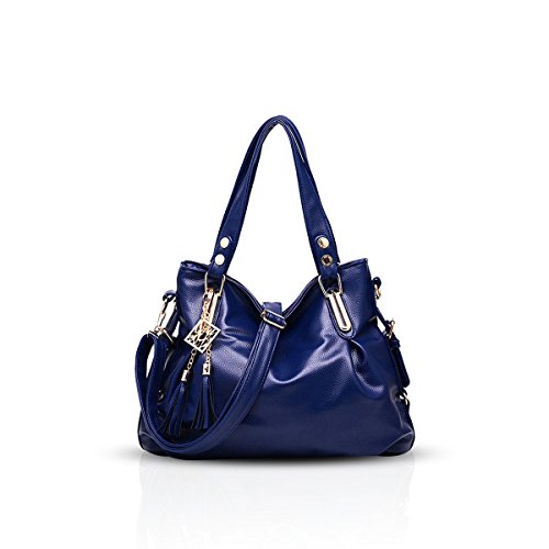 Nicole&Doris Neue Handtaschen Damen Henkeltaschen Klassische Tasche tragbaren Umhängetasche Frauen Messenger Sapphire von NICOLE & DORIS