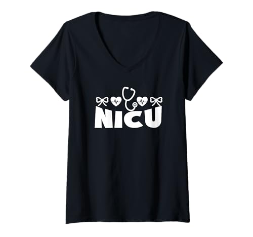 Damen NICU Nurse Neonatal Intensivstation Nurse Day & Week T-Shirt mit V-Ausschnitt Damen NICU Nurse Neonatal Intensivstation Nurse Day & Week T-Shirt mit V-Ausschnitt von NICU Nurse Neonatal Intensive Care Unit Apparel