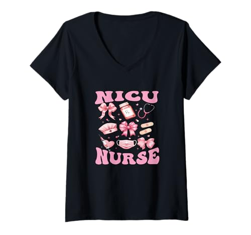 Damen NICU Nurse Neonatal Intensivstation Nurse Day & Week T-Shirt mit V-Ausschnitt Damen NICU Nurse Neonatal Intensivstation Nurse Day & Week T-Shirt mit V-Ausschnitt von NICU Nurse Neonatal Intensive Care Unit Apparel