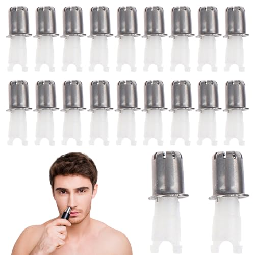 20pcs Nasen Haarschneider Ersatzkopf 0.9 Nasenschneider Teil mit innerem Klingenwasser und rostbeständigem Kunststoff- und Eisen -Nasenhaar -Clippers -Zubehör für Männer von NIDONE
