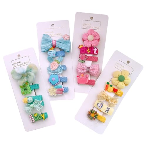 Baby -Mädchen Haarklammern, 20pcs Baby Haarklammern, weiches Tuch Nicht -Slip süßer Mädchen Kinder für, Kleinkind, zufällige Farbe von NIDONE