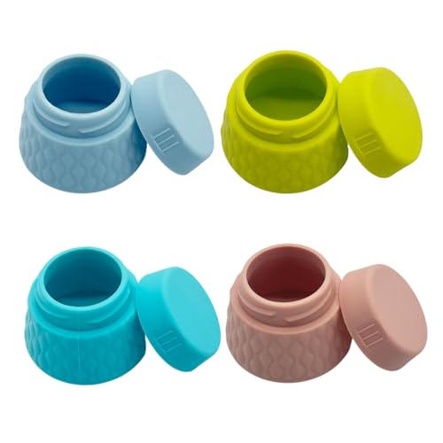 Behälter von Reisegröße - 4pcs 30 ml Silikoncreme -Gläser, TSA -zugelassene leckdichte Make -up -Behälter mit klarem Aufbewahrungsbeutel für Gesicht, Körper und Handcreme von NIDONE