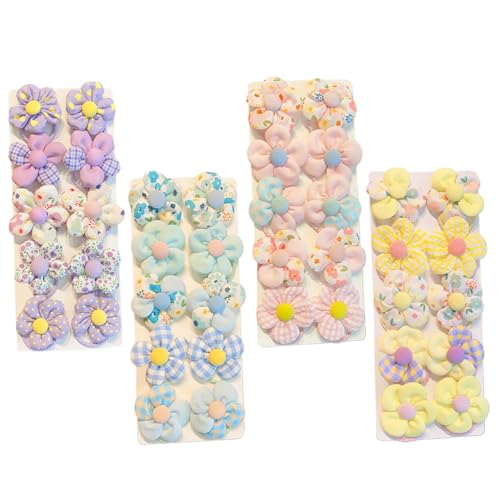 Blumenhaarbindungen, Babyhaarbindungen 40 PCs Blumenhaarbindungen 2 '' süße Haarbindungen Haare Gummibänder Kein Schaden Blume Scrunchie Kleinkind Haar Krawatten für Kinder Baby Girls Kleinkind Haarz von NIDONE