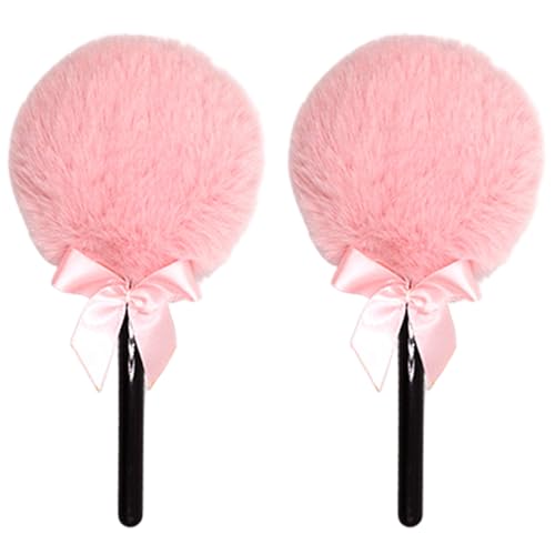 Body Pulver Applicator, Körperpulver Puff, 2pcs Lollipop Applikator, weiche bequeme Make -up -Puffs mit Hanlde für Frauen Mädchen von NIDONE