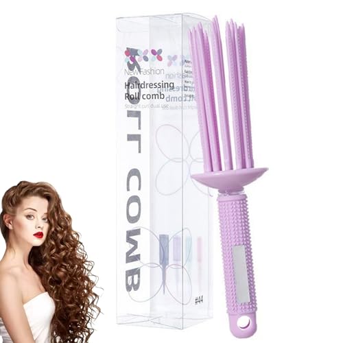 Curling Roll Comb Air Volumen lockiges Haar Kamm mit Nicht -Schlupf -Grip Fluffy Styling Haar Volumizer Werkzeug für Frauen Freizeitkleidung oder besondere Veranstaltungen von NIDONE