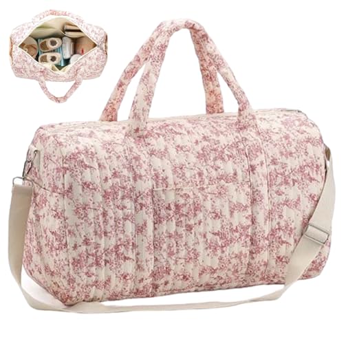 Duffle Bag, 18x8.7x11 Tragbares weiches blumbar gemustertes Reisetasche mit Riemen für Frauen im Freien Frauen Mädchen von NIDONE