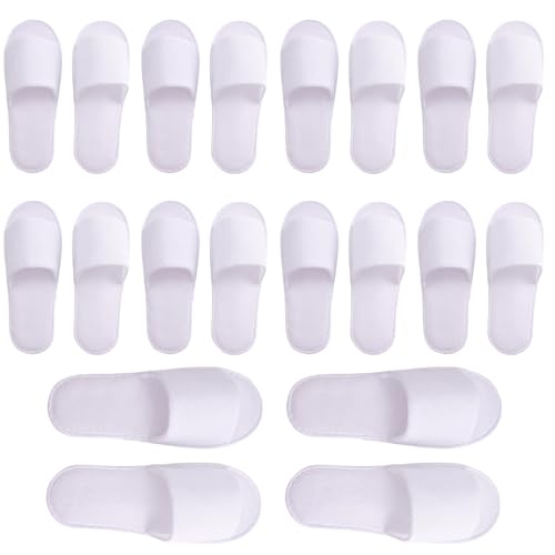 Einwegschuhe für Gäste, 10 Paar Hotels in Hotelpantoffeln, Slip-Spa-Hausschuhe Reisescheiben für Salonparty Hochzeit passt zu US-Männern Größe 8.5 und Frauen Größe 10, Einwegschuppen für Reisen von NIDONE