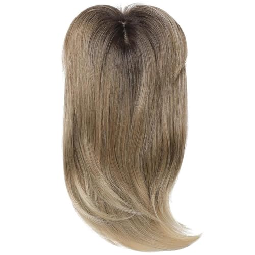 Hair Toper Seite getrennte Haartopper mit Pony 360 ° Deckstücken Wispy Pony Clip in Extensions für Frauen täglich Kleidung (Verlaufsfarbe), Topper für Frauen mit Ausdünnung von NIDONE