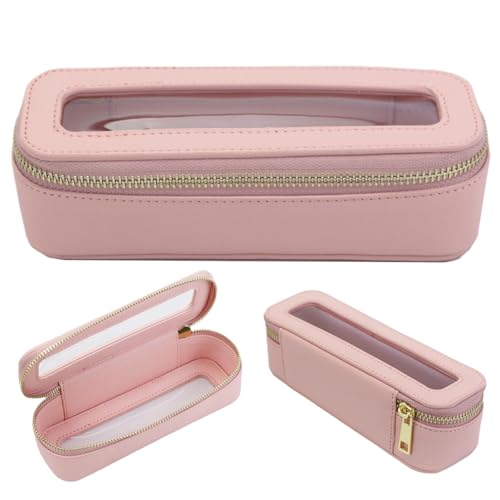 Klarer Make -up -Beutel 7.5x2.4x2.4 Zoll Frauen wasserdichtes Reisetasche mit transparentem Fenster und Zwei Reißverschlüsse für Frauen Girl Travel Camping Sty von NIDONE