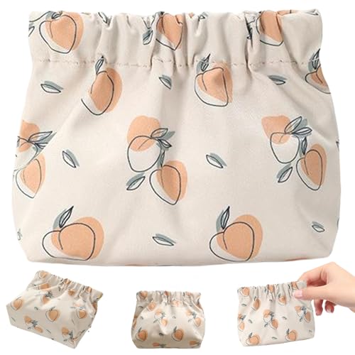 Kleiner Make-up-Beutel, Mini-Make-up-Beutel Aprikosenmuster 5x2x4 Mini-Geldbeutel Organizer Selbstkletterner Lippenstiftbeutel tragbar für Geldbörse für Reise, Büro und mehr von NIDONE