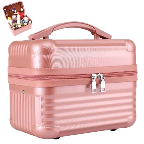 Mini -Koffer, Mini -Koffer 10x8x7 wasserdichte Reißverschluss -Verschluss Make -up tragbares Kapazität Hartes Make -up -Gehäuse mit Griffen für Reise Camping Frauen Mädchen Mini -Koffer, Mini -Koffer 10x8x7 wasserdichte Reißverschluss -Verschluss Make -up tragbares Kapazität Hartes Make -up -Gehäuse mit Griffen für Reise Camping Frauen Mädchen von NIDONE