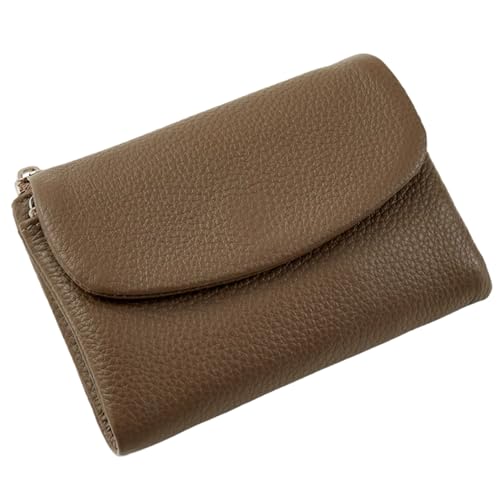 NIDONE RFID -Brieftasche für Frauen tragbare wasserdichte Frauen -Leder -Brieftasche mit Kreditkartenhalter, Reißverschlussmünzentasche und ID -Fenster für den täglichen Gebrauch von NIDONE