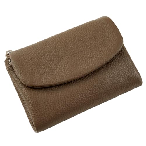 NIDONE Women Leder Brieftasche, RFID -Brieftasche für Frauen tragbares wasserdichtes Leder mit Kreditkartenhalter, Reißverschlussmünzentasche und ID -Fenster für den täglichen Gebrauch von NIDONE