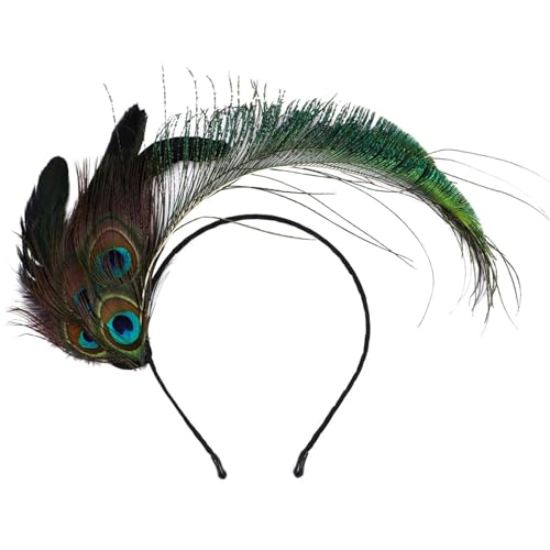 Peacock Kopfbedeckung durchschnittliche Größe Federed Fascinator für Frauen exquisites und wunderschönes Faszinator -Stirnband für Ankleide, Bühnenperformance und mehr von NIDONE