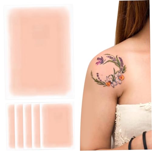 Tattoo Cover -up -Klebeband, 6pcs wasserdichte unsichtbare ultra -dünne Tattoo Cover -up -Patch, 3, 5x5.9 Cutable Make - für Narben- und Geburtsmarks, Style 2, Patch von NIDONE