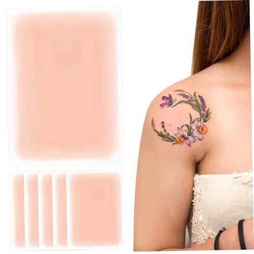 Tattoo Cover -up -Klebeband, 6pcs wasserdichte unsichtbare ultra -dünne Tattoo Cover -up -Patch, 3, 5x5.9 Cutable Make - für Narben und Geburtsmarks, Style 2 von NIDONE
