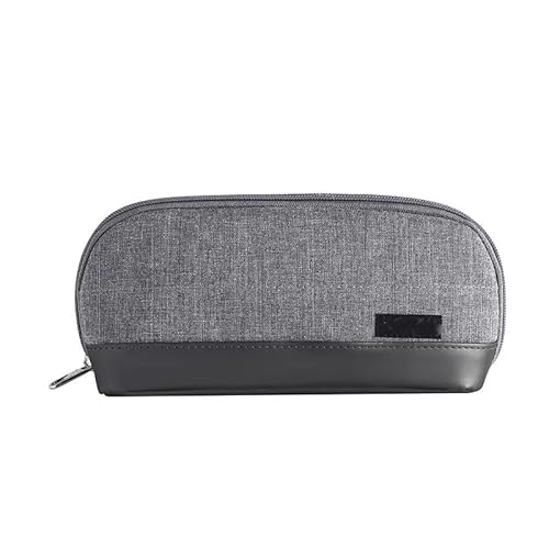 NIEBYI Federmäppchen mit breiter Öffnung, leichtes und geräumiges Federmäppchen, Organizer, ästhetisches Zubehör mit dreieckigem Design für Erwachsene, Grau von NIEBYI