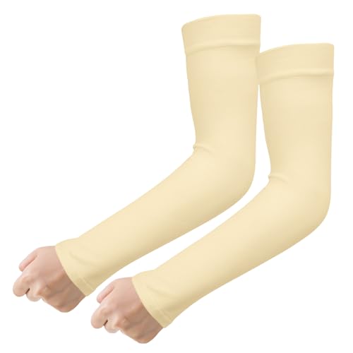 NIEITRK Arm Sleeve Gaming,Armstulpen Damen Herren,Arm Kühler Anti-UV,Armstulpen Beige,Volleyball Armschoner,Ärmel,Armlinge,Arm Sleeve Basketball,Volleyball Zubehör,Armschutz,Arm Kompression Damen von NIEITRK