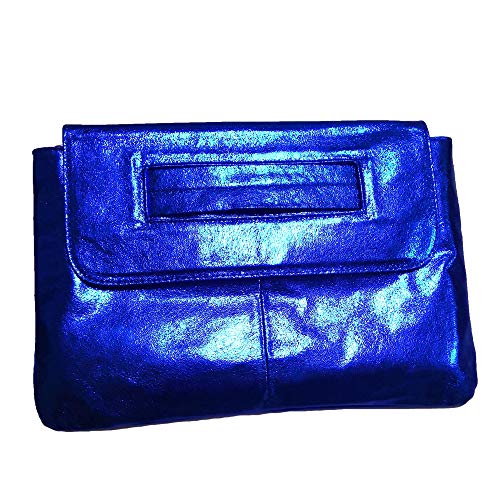 NIGEDU Damen Groß Clutch, blau von NIGEDU