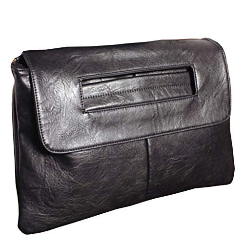NIGEDU Damen Large Clutch, Schwarz von NIGEDU