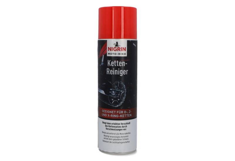 NIGRIN Moto-Bike Ketten-Reiniger Spray 500ml Motorrad Reinigungsspray (1-St. 1x Kettenreiniger-Spray 500ml Ring-Ketten Ketten-Reinigung Antriebsketten O, Z- und X-Ring Schutz) von NIGRIN