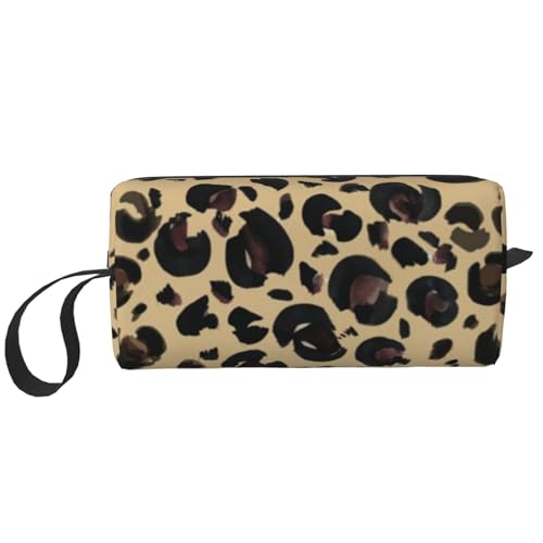 Aquarellleopard, Make-up-Tasche, Kosmetiktasche, tragbare Reise-Kulturtasche, Make-up-Tasche, Organizer von NIHAPUDW