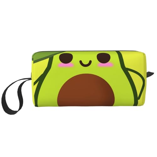 Avocado-Cartoon, Make-up-Tasche, Kosmetiktasche, tragbare Reise-Kulturtasche, Make-up-Tasche, Organizer von NIHAPUDW