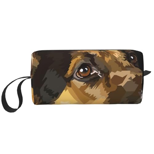 Deutscher Schäferhund, Make-up-Tasche, Kosmetiktasche, tragbare Reise-Kulturtasche, Make-up-Tasche, Organizer von NIHAPUDW