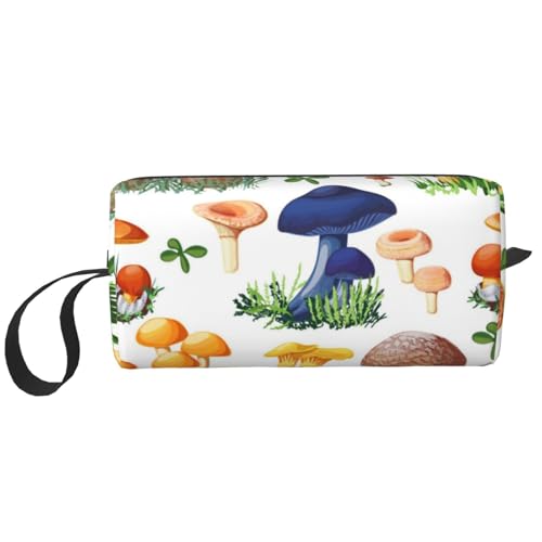 Japanische Malerei Pilz, Make-up-Tasche, Kosmetiktasche, tragbare Reise-Kulturtasche, Make-up-Tasche, Organizer von NIHAPUDW