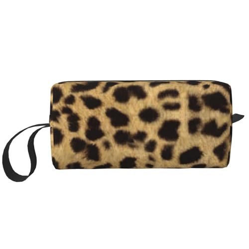 Leoparden-Tierdruck, Make-up-Tasche, Kosmetiktasche, tragbare Reise-Kulturtasche, Make-up-Tasche, Organizer von NIHAPUDW