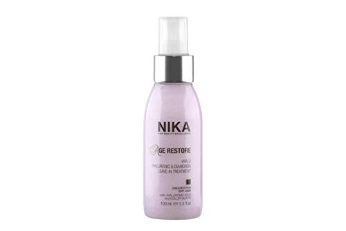 Nika Hyalu Restrukturierungsspray für trockenes und mattes Haar, Anti-Aging-Spray, 100 ml, mit Hyaluronsäure und Diamantpulver ohne Ausspülen von NIKA
