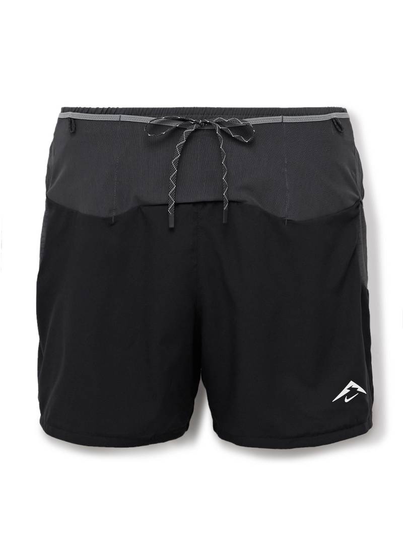 NIKE RUNNING - Trail Second Sunrise 5" Slim-Fit Mesh-Trimmed Dri-FIT ADV Shorts - Men - Black - XL von NIKE RUNNING