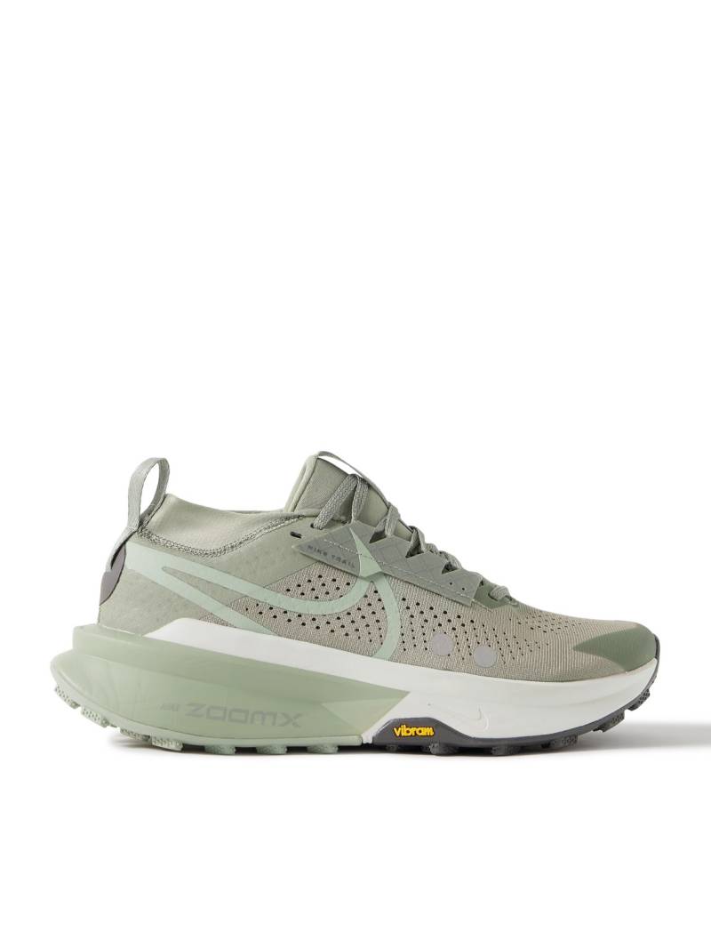 NIKE RUNNING - Zegama 2 Stretch-Jersey and Rubber-Trimmed Mesh Trail Running Sneakers - Men - Green - US 7 von NIKE RUNNING