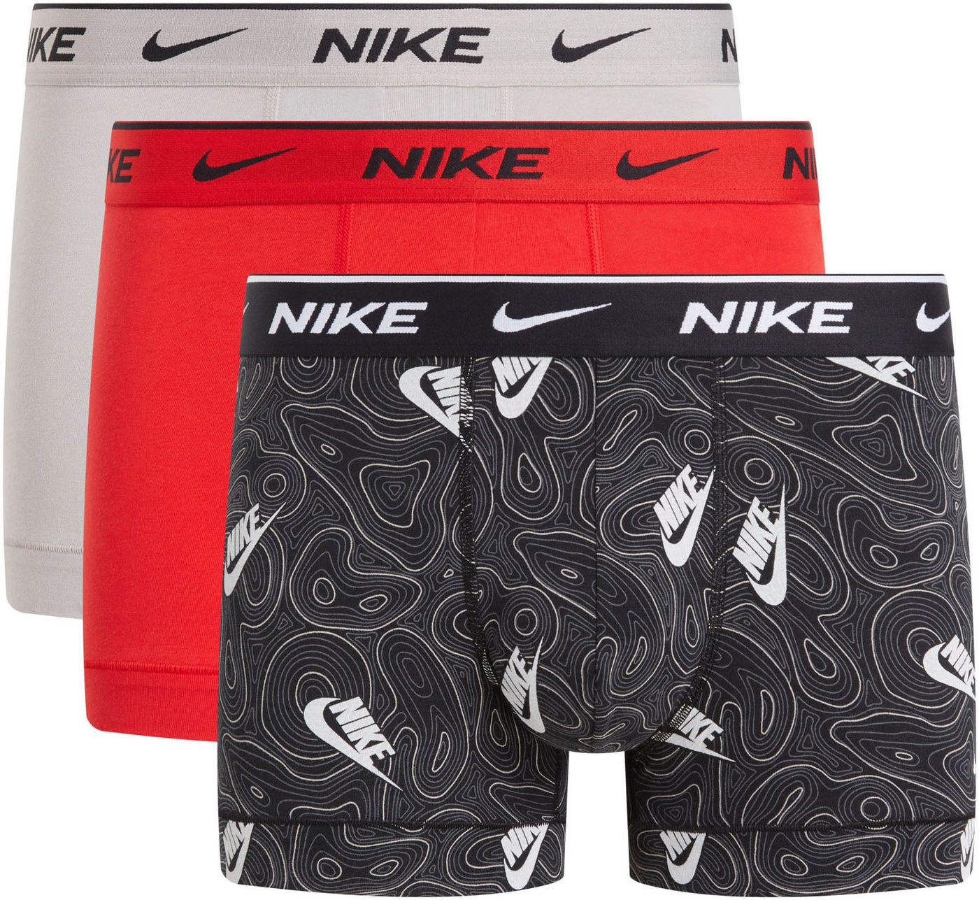 NIKE Underwear Trunk TRUNK 3PK (Packung, 3-St., 3er) mit farbigem NIKE Logo-Elastikbund von NIKE Underwear