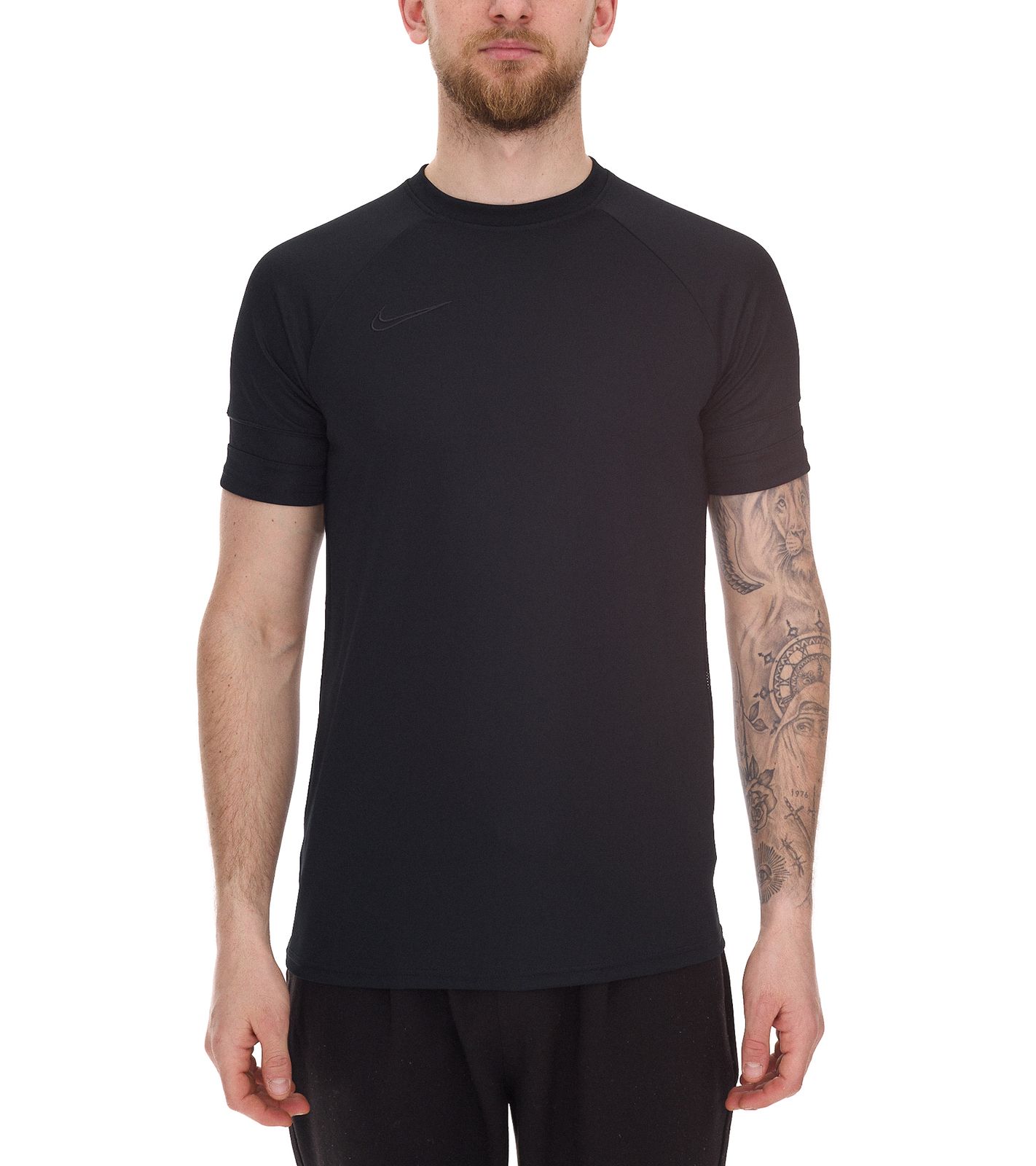 NIKE Academy 21 Herren nachhaltiges Trainings-Shirt mit DRI-FIT-Technologie Sport-Shirt Kurzarm-Shirt CW6101-011 Schwarz von NIKE